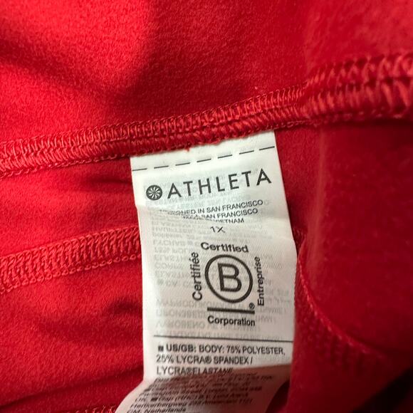 Athleta Rainier Tight Clover Berry Red Women's Size 1X New With Tags #487745 - Picture 7 of 12